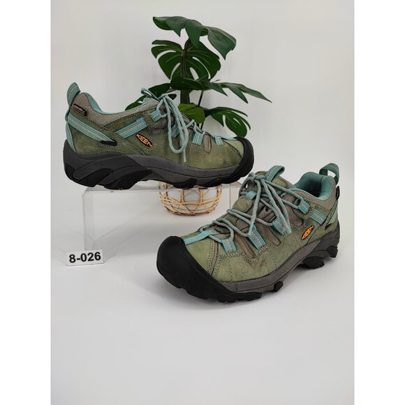 Keen Shoes - KEEN Targhee II Waterproof Women's Size 8 Leather Green Hiking Shoes Athletic